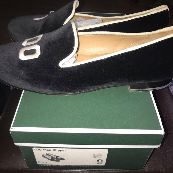 Men’s Stubbs & Wootton size 9 “I DO” loafers - Picture 3 of 8